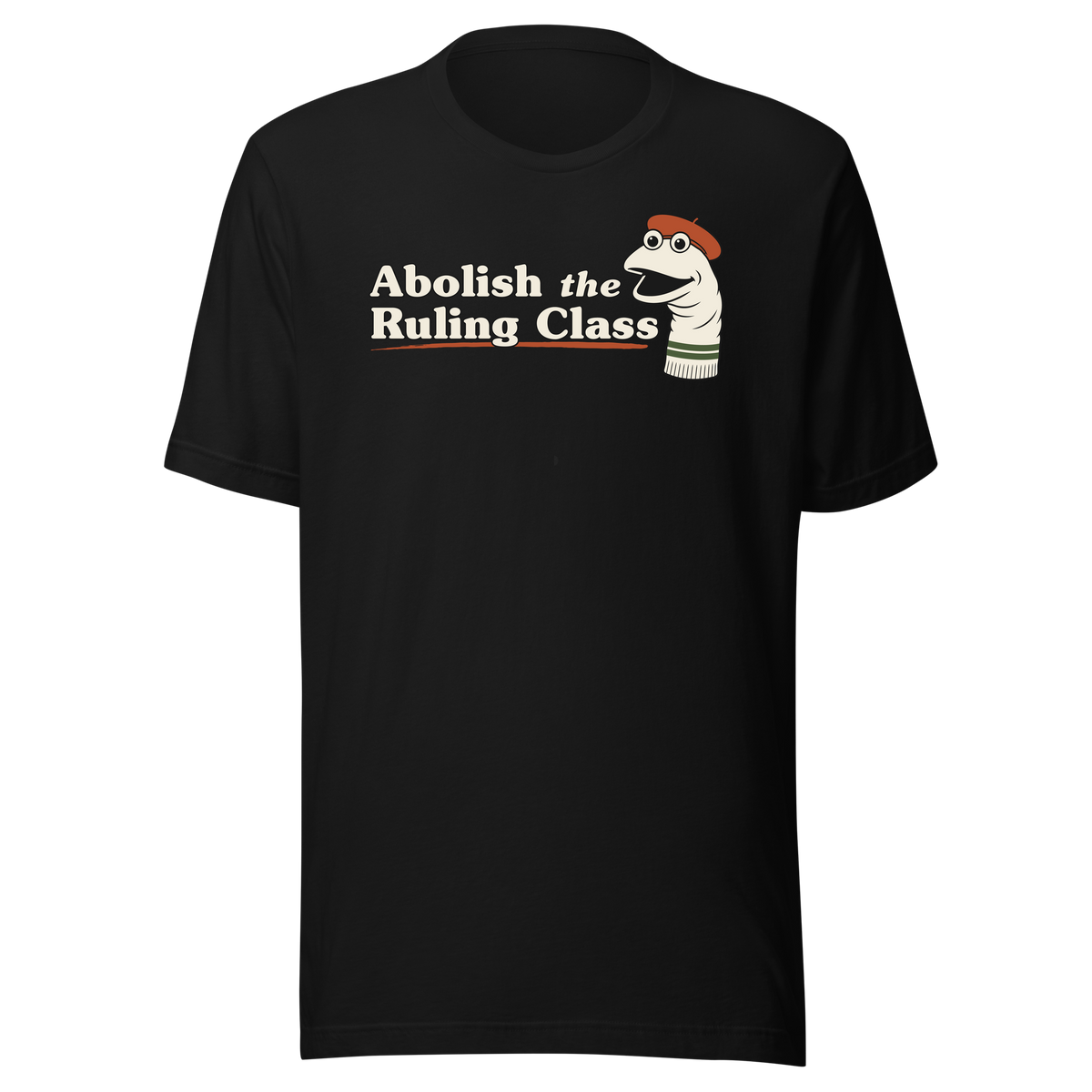 Abolish the Ruling Class black shirt mockup by Collapse Cartel