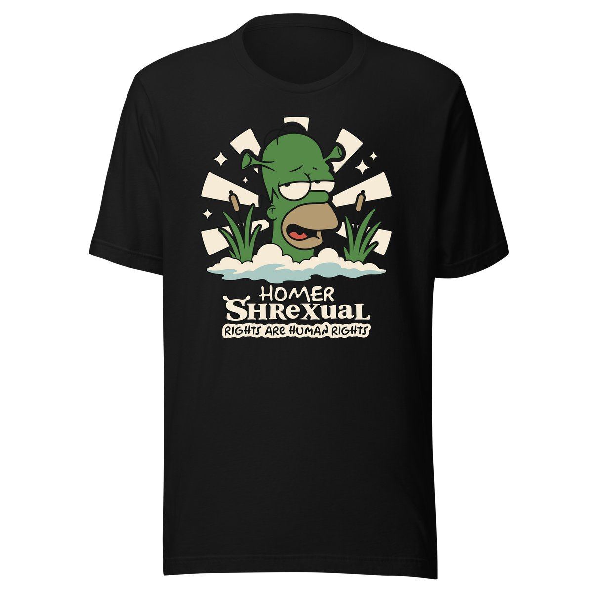 Shrexual Rights Are Human Rights black shirt mockup by Collapse Cartel