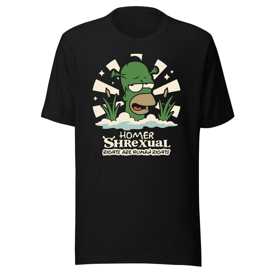 Shrexual Rights Are Human Rights black shirt mockup by Collapse Cartel