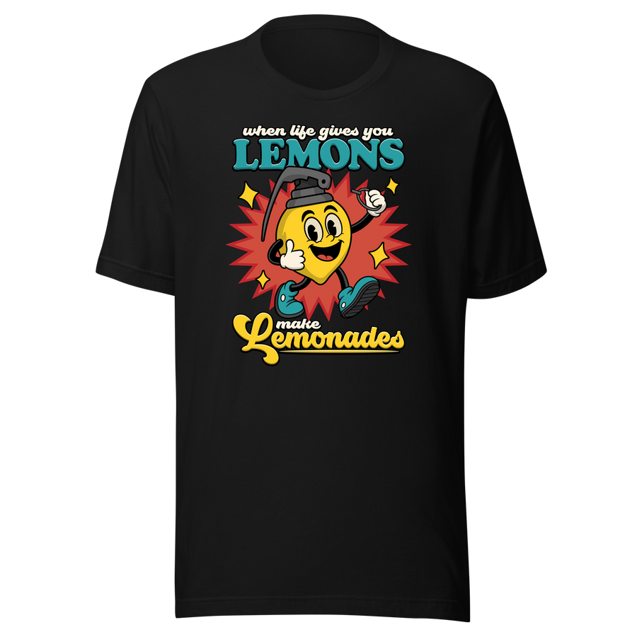 When Life Gives You Lemons Make Lemonades black shirt mockup by Collapse Cartel